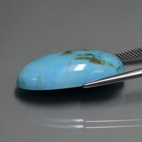14,23 ctw natürlicher blauer Türkis, Oval Schliff, Lichtundurchlässig