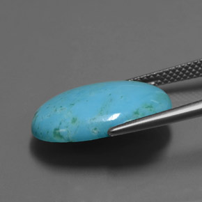 9,17 ctw natürlicher Blau Türkis, Oval Schliff, Lichtundurchlässig