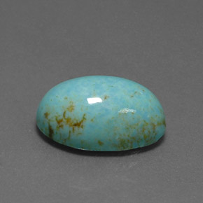 6,68 ctw natürlicher blauer Türkis, Oval Schliff, Lichtundurchlässig