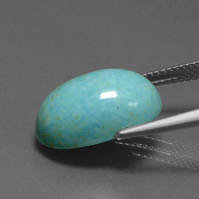 6,68 ctw natürlicher blauer Türkis, Oval Schliff, Lichtundurchlässig