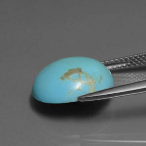 9,17 ctw natürlicher Blau Türkis, Kissenschliff, Lichtundurchlässig