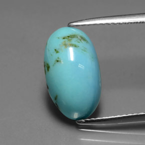 2,94 ctw natürlicher blauer Türkis, Oval Schliff, Lichtundurchlässig