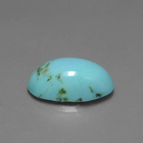 2,94 ctw natürlicher blauer Türkis, Oval Schliff, Lichtundurchlässig