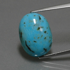 6,96 ctw natürlicher blauer Türkis, Oval Schliff, Lichtundurchlässig