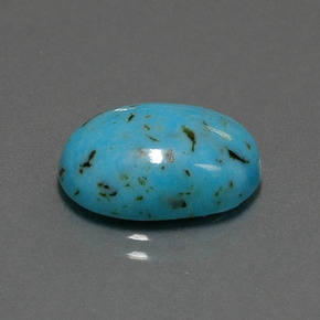 6,96 ctw natürlicher blauer Türkis, Oval Schliff, Lichtundurchlässig