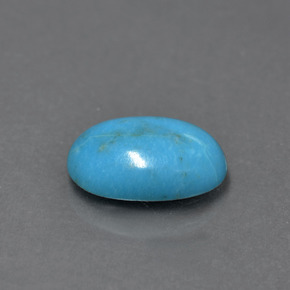 1,74 ctw natürlicher blauer Türkis, Oval Schliff, Lichtundurchlässig