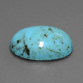 7,13 ctw natürlicher blauer Türkis, Oval Schliff, Lichtundurchlässig