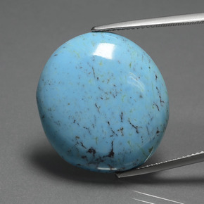 20,47 ctw natürlicher blauer Türkis, Oval Schliff, Lichtundurchlässig