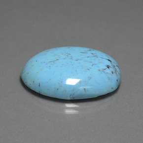 20,47 ctw natürlicher blauer Türkis, Oval Schliff, Lichtundurchlässig