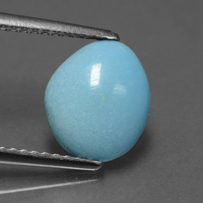 0,91 ctw natürlicher blauer Türkis, Fantasieschliff, Lichtundurchlässig