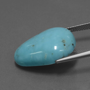 9,17 ctw natürlicher Blau Türkis, Birnenform, Lichtundurchlässig
