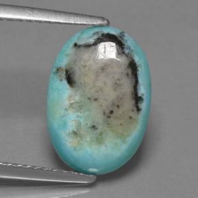 2,72 ctw natürlicher blauer Türkis, Oval Schliff, Lichtundurchlässig