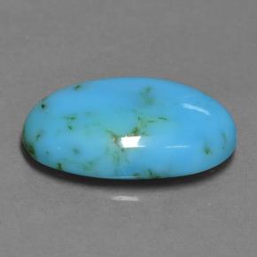 4,42 ctw natürlicher blauer Türkis, Oval Schliff, Lichtundurchlässig