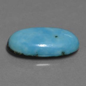 5,20 ctw natürlicher blauer Türkis, Oval Schliff, Lichtundurchlässig