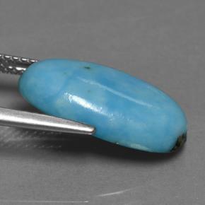 5,20 ctw natürlicher blauer Türkis, Oval Schliff, Lichtundurchlässig