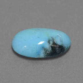 2,40 ctw natürlicher blauer Türkis, Oval Schliff, Lichtundurchlässig
