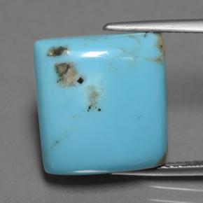 9,94 ctw natürlicher blauer Türkis, Quadrat, Lichtundurchlässig