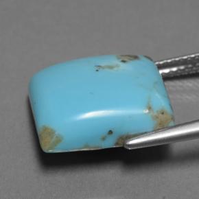 9,94 ctw natürlicher blauer Türkis, Quadrat, Lichtundurchlässig