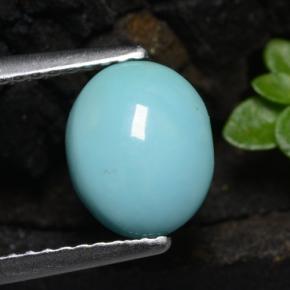 1,11 ctw natürlicher blauer Türkis, Oval Schliff, Lichtundurchlässig