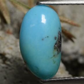 1,34 ctw natürlicher blauer Türkis, Fantasieschliff, Lichtundurchlässig