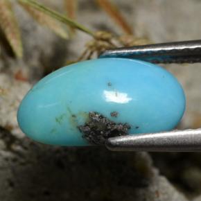 1,34 ctw natürlicher blauer Türkis, Fantasieschliff, Lichtundurchlässig