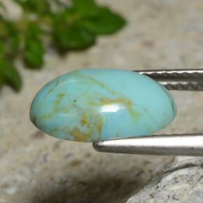 2,15 ctw natürlicher blauer Türkis, Oval Schliff, Lichtundurchlässig