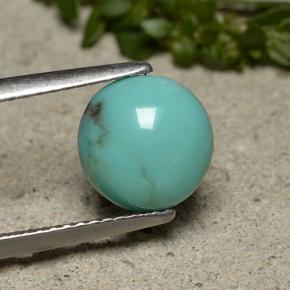 1,95 ctw natürlicher blauer Türkis, Rundschliff, Lichtundurchlässig