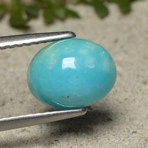1,84 ctw natürlicher blauer Türkis, Oval Schliff, Lichtundurchlässig