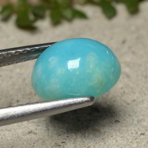 1,84 ctw natürlicher blauer Türkis, Oval Schliff, Lichtundurchlässig