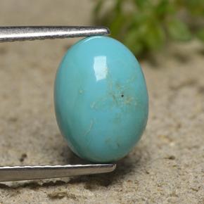 2,15 ctw natürlicher blauer Türkis, Oval Schliff, Lichtundurchlässig
