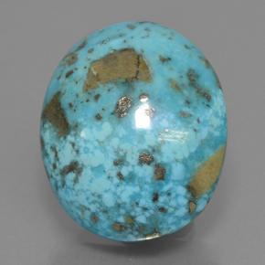 39,07 ctw natürlicher blauer Türkis, Oval Schliff, Lichtundurchlässig