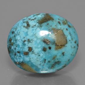 39,07 ctw natürlicher blauer Türkis, Oval Schliff, Lichtundurchlässig
