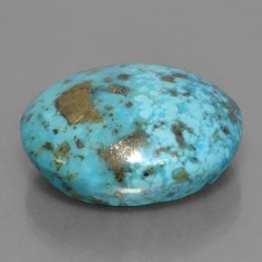 39,07 ctw natürlicher blauer Türkis, Oval Schliff, Lichtundurchlässig