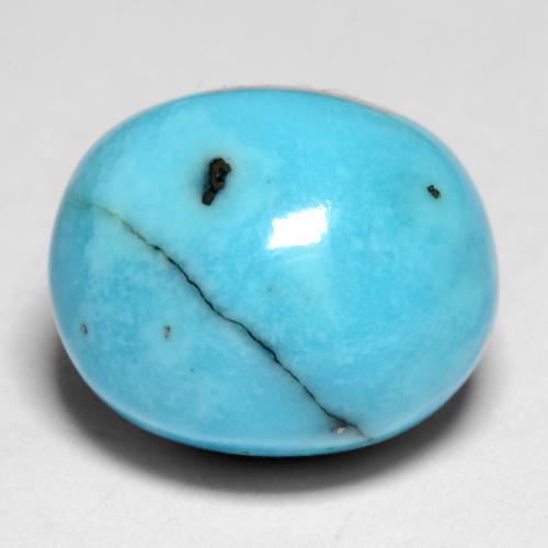 9,17 ctw natürlicher Bläulich-grün Türkis, Oval Schliff, Lichtundurchlässig