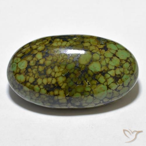 21.28ct Natürlicher Apfelgrün Türkis, Oval, Lichtundurchlässig