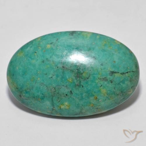 11.73ct Natürlicher Blau-grün Türkis, Oval, Lichtundurchlässig