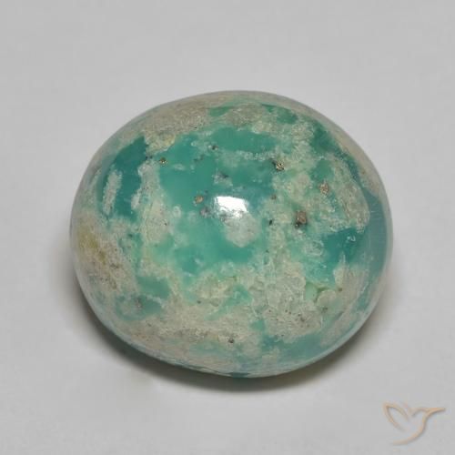 9.80ct Natürlicher Mittleres bläuliches Grün Türkis, Oval, Lichtundurchlässig