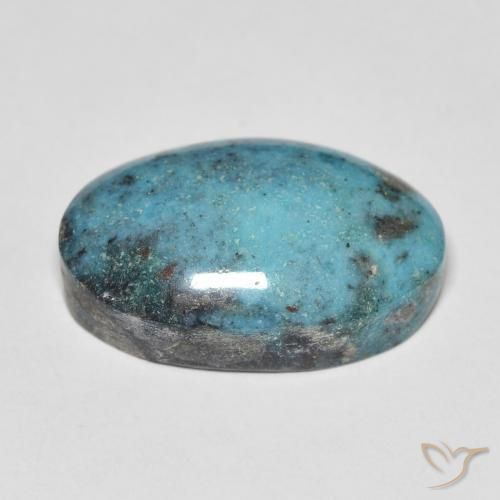 9,17 ctw natürlicher grünlich-blau Türkis, Oval, Lichtundurchlässig