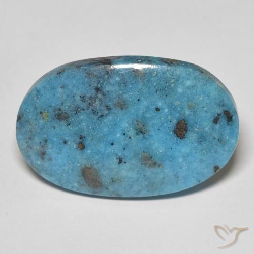 19.46ct Natürlicher Blaugrün Türkis, Oval, Lichtundurchlässig