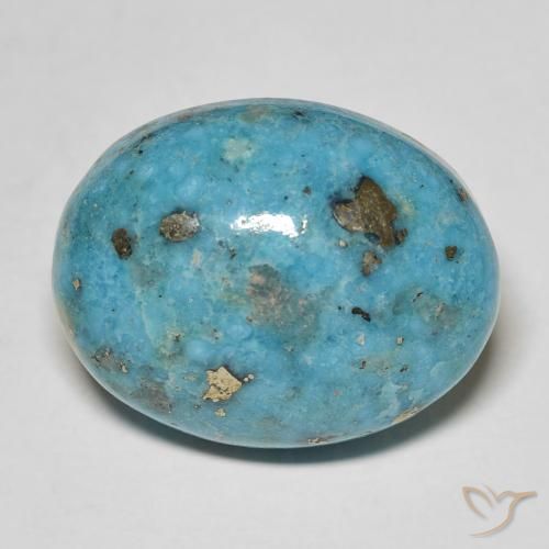 19.84ct Natürlicher Dunkelgrünliches Blau Türkis, Oval, Lichtundurchlässig