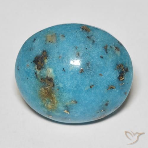 19.71ct Natürlicher Blaugrün Türkis, Oval, Lichtundurchlässig