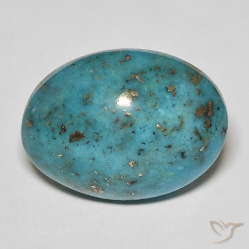 25.93ct Natürlicher Mittelgrünes Blau Türkis, Oval, Lichtundurchlässig
