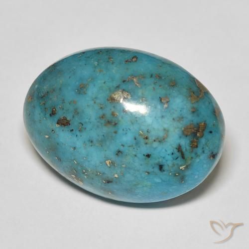 9,17 ctw natürlicher Mittelgrünes Blau Türkis, Oval, Lichtundurchlässig