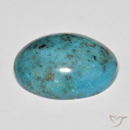 9,17 ctw natürlicher Mittelgrünes Blau Türkis, Oval, Lichtundurchlässig