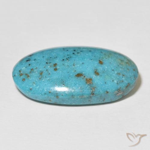 9,17 ctw natürlicher grün-blau Türkis, Oval, Lichtundurchlässig