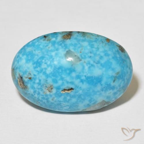 24.84ct Natürlicher grünlich-blau Türkis, Oval, Lichtundurchlässig