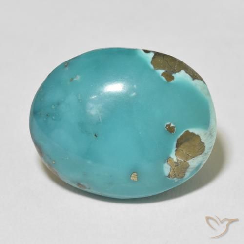 23.00ct Natürlicher Mittleres bläuliches Grün Türkis, Oval, Lichtundurchlässig