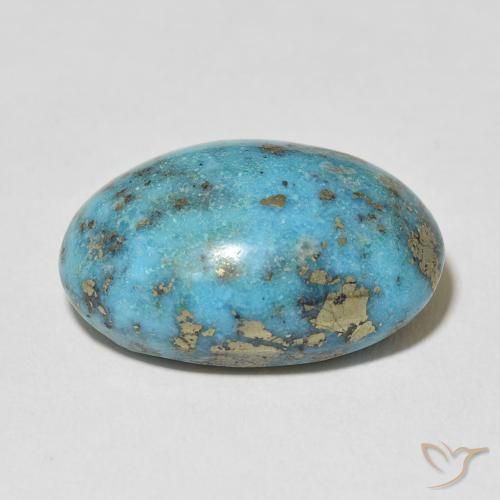9,17 ctw natürlicher grünlich-blau Türkis, Oval, Lichtundurchlässig
