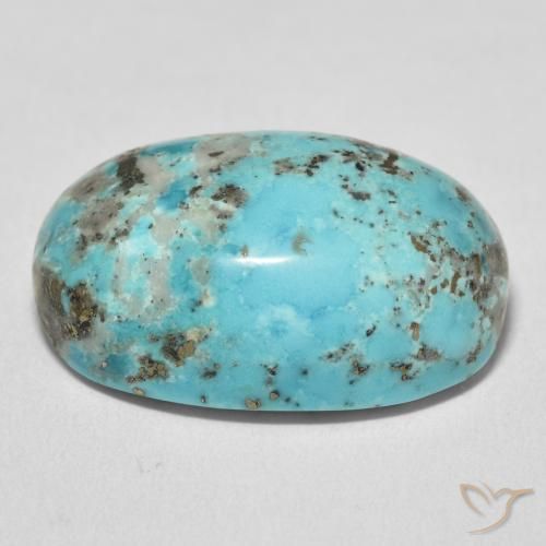 9,17 ctw natürlicher grünlich-blau Türkis, Oval, Lichtundurchlässig