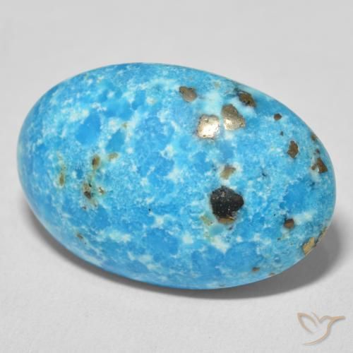 9,17 ctw natürlicher grünlich-blau Türkis, Oval, Lichtundurchlässig